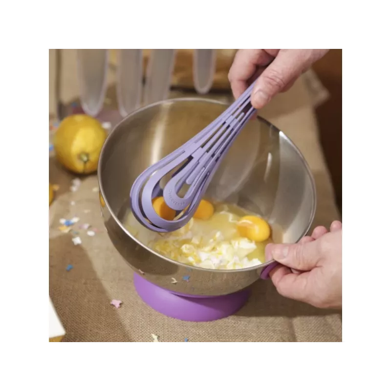 Mixing Bowl and Whisk Set ViceVersa Kogel Mogel Violet – countertop bowl with matching whisk, model 16242