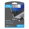 USB flash drive PNY Elite-X 256 GB USB Type-C 3.2 Gen 1 (Read 200 MB/s, Write 100 MB/s) Black