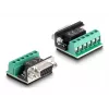 DeLOCK 63465 Serial Cable Black Transparent 1.8m USB Type-A DB-9