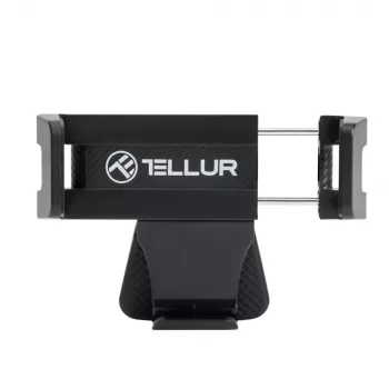 Phone holder Tellur TLL171261 — universal compact adjustable-angle car and desk mount, black