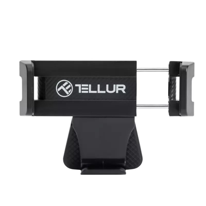 Phone holder Tellur TLL171261 — universal compact adjustable-angle car and desk mount, black