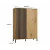 KAMARO 2DD SLIM/GŁ OAK ARTISAN DISPLAY CABINET