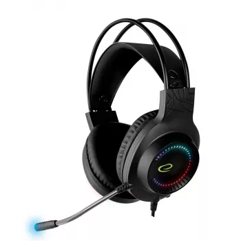 Wired headphones ESPERANZA EGH7100 — over-ear gaming headset, USB 2.0, 1.5 m cable, boom mic, RGB header, 32 Ω, 4 cm drivers, 269 g