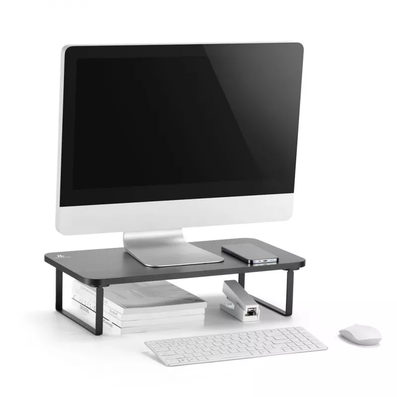Laptop stand MACLEAN MC-933 adjustable height aluminum, freestanding, for 13 inch–32 inch, max load 20 kg, black