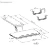 Keyboard holder MACLEAN MC-156 W — adjustable under-desk tray, max load 5 kg