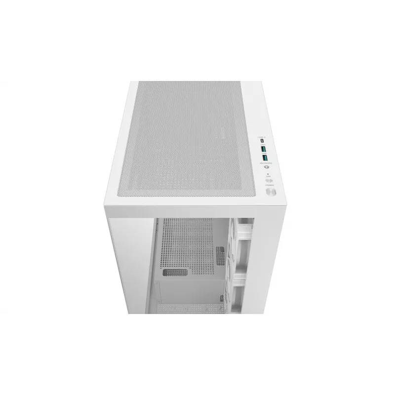 PC Case DeepCool CG580 4F V2 Midi Tower White — ATX, tempered glass, 3x120mm side fans, 360mm side radiator support