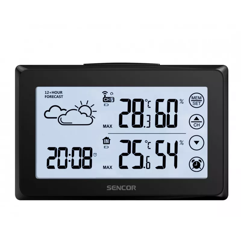 Weather station SENCOR SWS 2850 — indoor/outdoor temperature & humidity, 1 wireless sensor, 433.92 MHz, max/min memory