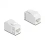 Keystone module DELOCK 90719, flat RJ-45, white, 16.3×30.6×20.5 mm