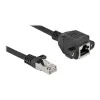 Network Extension Cable DeLOCK Cat.6A 25 cm Black