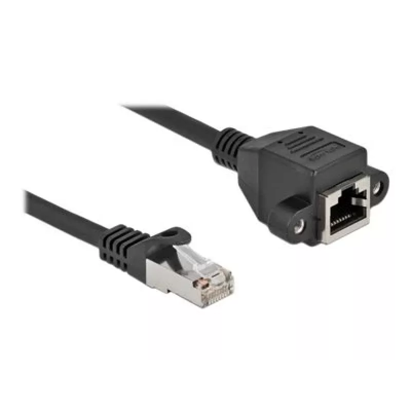 Network Extension Cable DeLOCK Cat.6A 25 cm Black