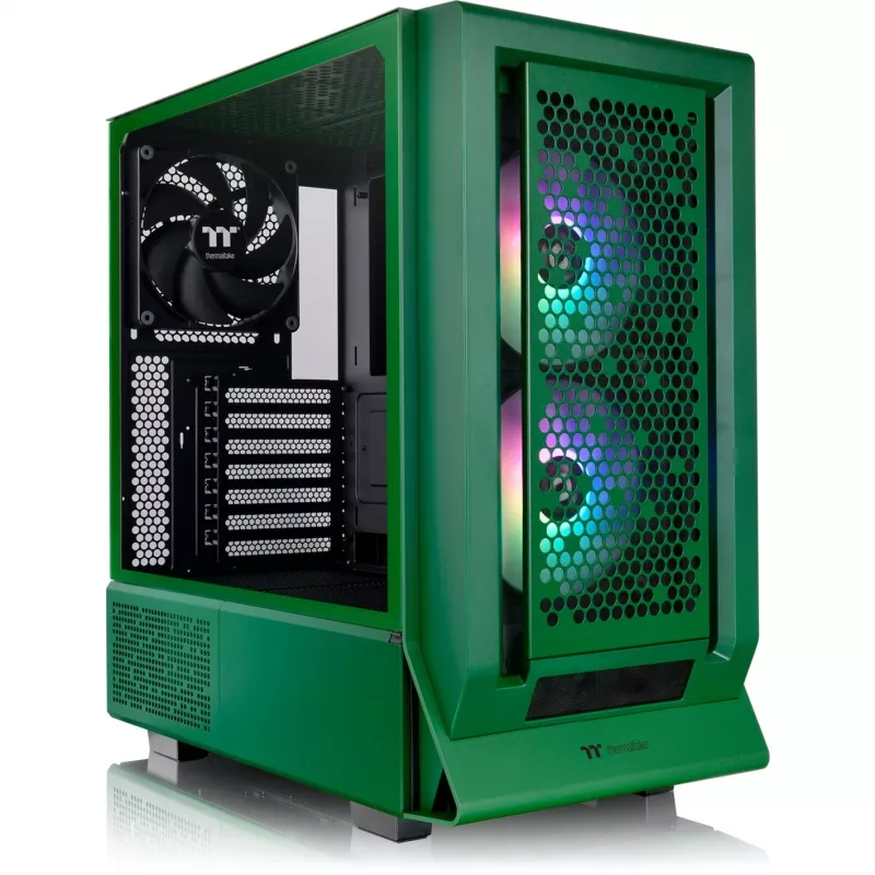 Ceres 350 MX , Tower-Enclosure Dark Green, Tempered Glass x 2