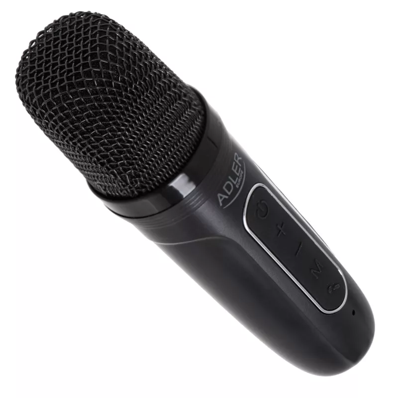 Portable mono speaker Adler AD 1199B — wireless, built-in battery, up to 8 h, buttons, black/grey