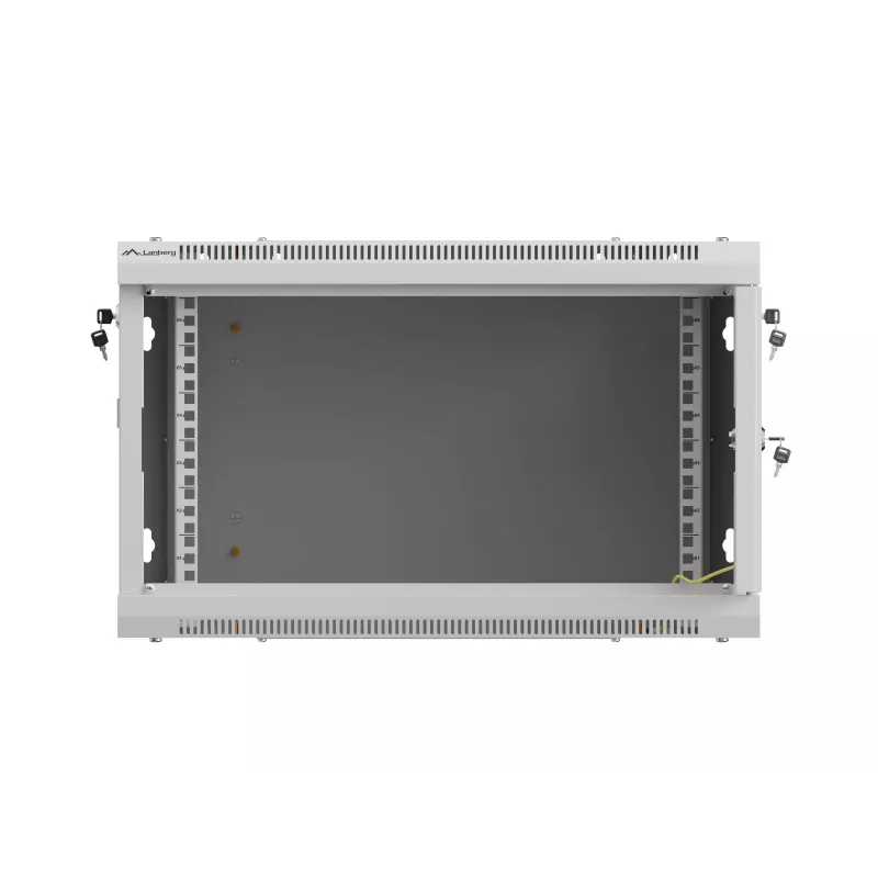 Lanberg WF01-6606-23S Wall-Mount Rack Cabinet 19 inch 6U 600x600 mm Grey Perforated Door (Flat Pack)