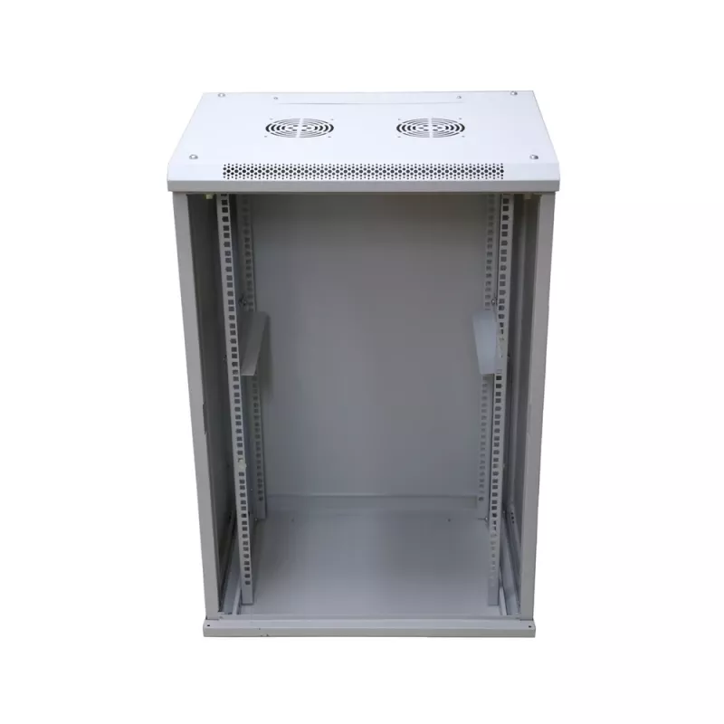 Wall mounted rack Extralink Rackmount cabinet 18U 600x600 Grey key lock