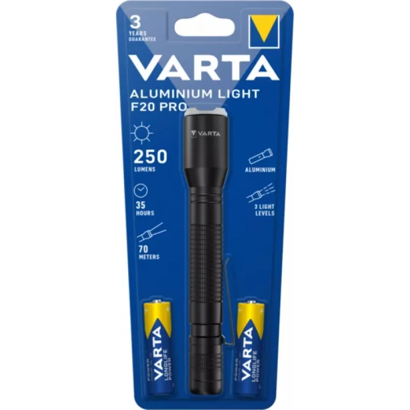 Hand flashlight Varta Aluminium Light F20 Pro LED 250 lm 7 lamps