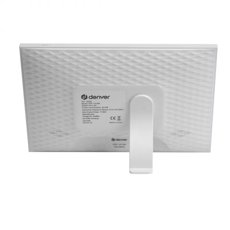 Denver PFF-1012 digital photo frame White 25.6 cm (10.1) Touchscreen Wi-Fi
