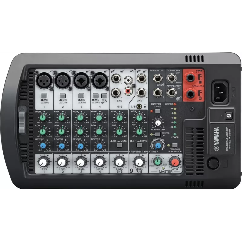 Freestanding PA system YAMAHA Stagepas 400BT — 400 W, 2-way, 10-channel mixer, Bluetooth 4.1, black