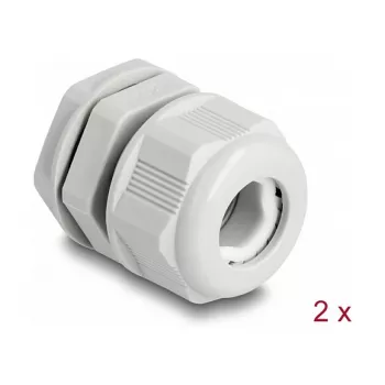 DeLOCK EX Cable Gland M20 grey 2 pieces Polyamide