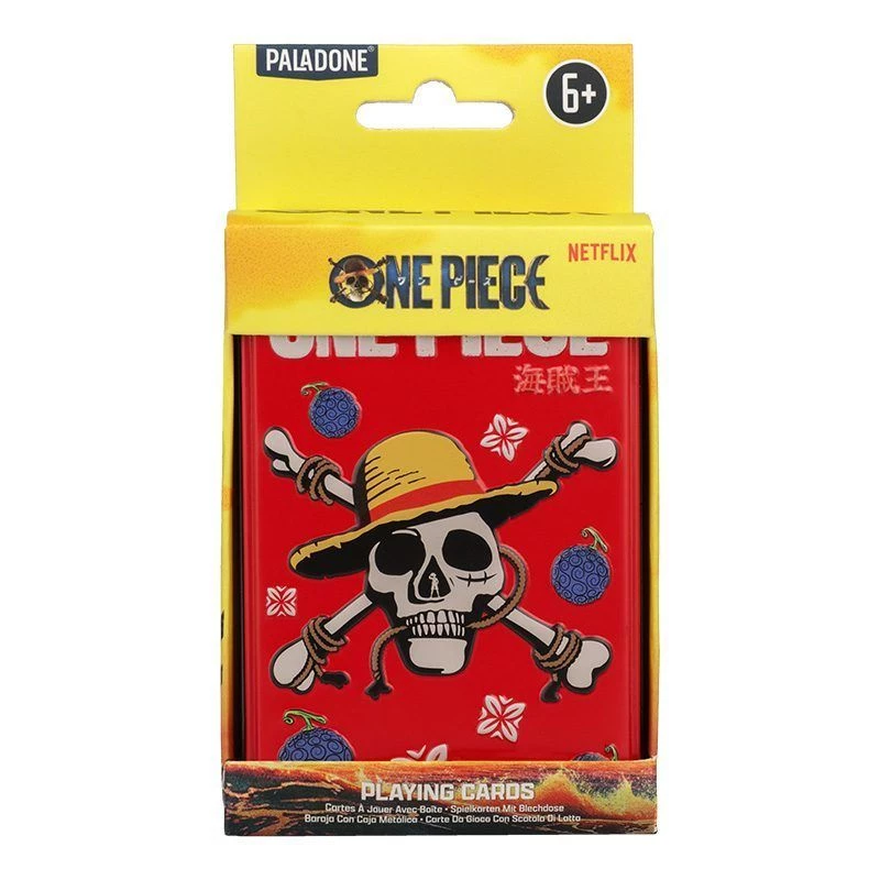 Playing cards Paladone One Piece in Metal Tin Box – standard deck size