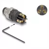 DeLOCK M8 Connector A-coded 3 pin male screw connection black