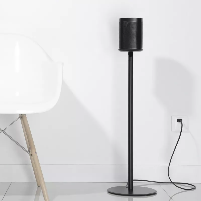 Floor stand holder MACLEAN MC-841 for one Sonos speaker, adjustable height, stable base