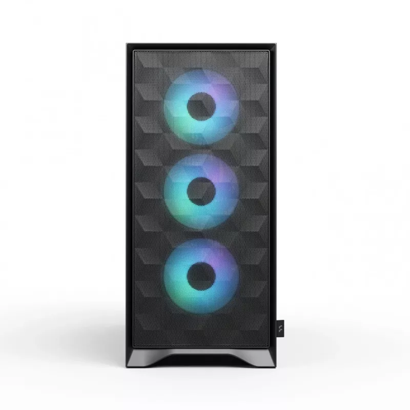 PC Case Fractal Design Pop 2 Air Black TG RGB Midi Tower — ATX/Micro‑ATX/Mini‑ITX, 3x120mm front, 1x120mm rear, 2.5 inch+3.5 inch bays