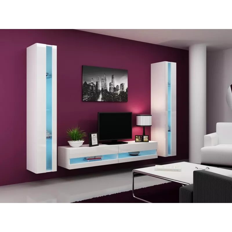 Cama Shelf unit VIGO NEW 180/40/30 white/white gloss