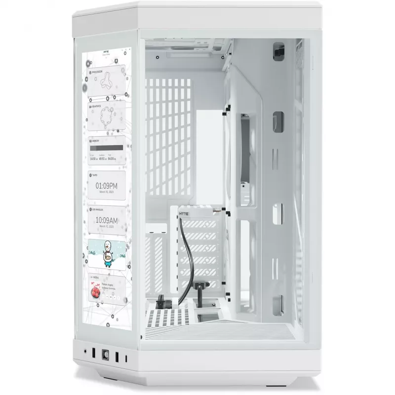 Y70 Touch Infinite , Tower-Enclosure White, Tempered Glass x 2
