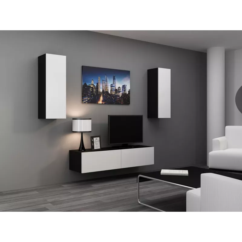 Cama Cabinet VIGO 90 full 90/35/32 black/white gloss