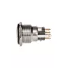 Push button switch DimasTech PD211 22 mm Silverline Dot RGB — vandal-resistant panel control