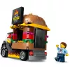 LEGO City Burger Van Food Truck Toy for 5 Plus Year Old Boys & Girls Vehicle Building Toys Kitchen Playset with Vendor Minifigure and Accessories