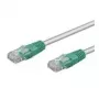Wentronic Goobay CAT 6 Crossover-Patch Cable, U/UTP, Grey, Green, Grey-Green, 1 m - CCA Copper Mix Material (68471)