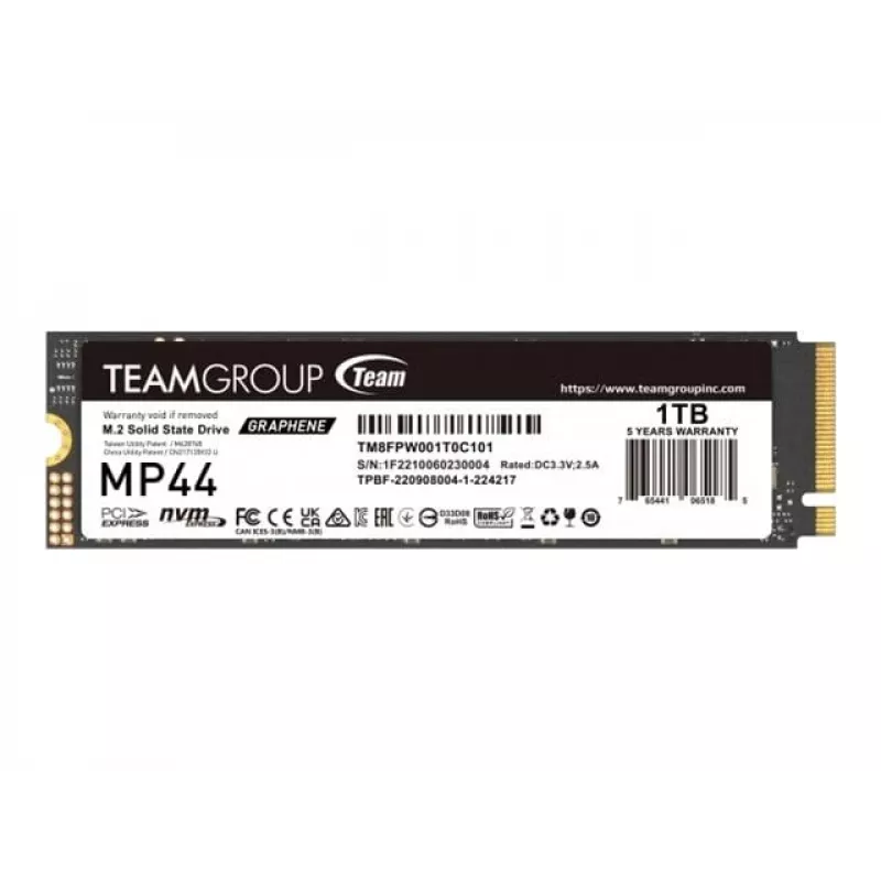 Team Group MP44 - SSD - 1 TB - Internal - M.2 2280 - PCIe 4.0 x4 (NVMe)