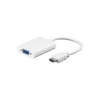 Wentronic Goobay HDMI™ to VGA-Adapter, White, 0.1 m - HDMI™ Plug > VGA Socket, 3,5 mm Stereo-Socket (51758)