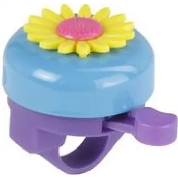 Bicycle bell FISCHER 85831, flower design, 80 mm diameter