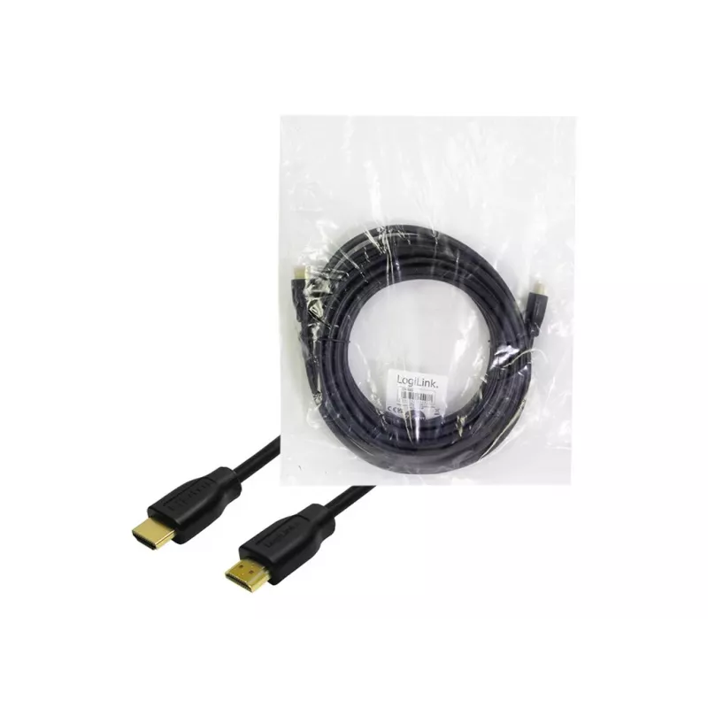 LogiLink HDMI connection cable HDMI-A plug, HDMI-A plug 3.00 m black CH0038 4K UHD HDMI cable