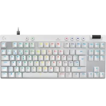 Logitech G PRO X RAPID Gaming Keyboard - TKL - Mechanical - QWERTZ (CH) - White (920-013286)