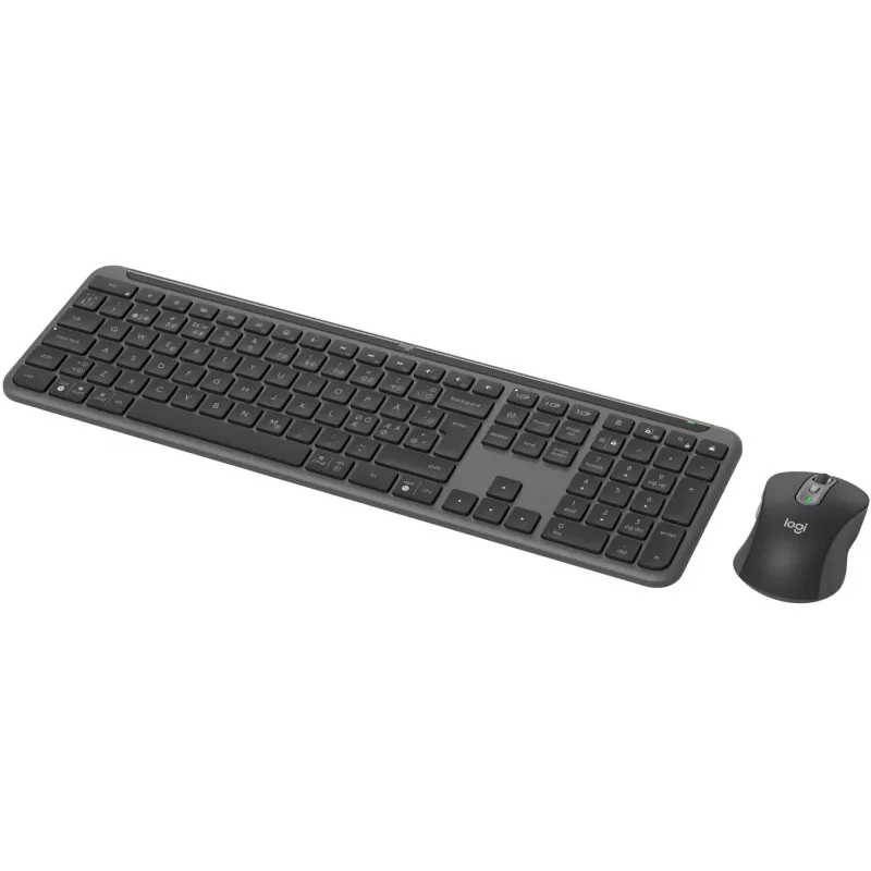 Logitech Signature Slim Combo MK950 - Keyboard-and-Mouse-Set - Wireless - Bluetooth 5,1 LE - QWERTY - Nordic - Graphite (920-012488)