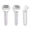Epilator Panasonic ES-EY30A — 60 tweezers, 3 speeds, Wet & Dry, battery-powered, white/purple