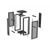 Rack cabinet LANBERG FF01-6624-23BL 24U freestanding 19 inch 600×600 mm IP20 black