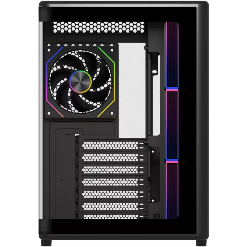Elite 600 ARGB , Tower-Enclosure black, Tempered Glass x 2