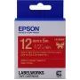 Epson Label Cartridge Satin Ribbon LK-4RKK Gold/Red 12mm (5m)