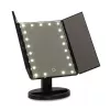 Extralink Makeup Mirror, Magnifying, Black, Foldable, Backlit, with Stand