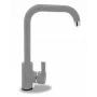Kitchen faucet PYRAMIS SILVIO DUO single-lever granite grey, vertical mount, 310 mm height, rotating spout