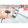 Manhattan 2D Long Range LED Barcode Scanner, USB, 450mm Scan Depth, Max Ambient Light 100,000 lux (sunlight), Supports symbologies - 1D (x21 versions) and 2D (x10 versions), Scanner RJ45 to USB 1.8m cable (most popular type, which is USB-A), Black, 3 Year Warranty