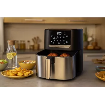 Hot air fryer ESPERANZA EKA004 — 8 L, 1700 W, 8 programs, touch controls, stainless steel