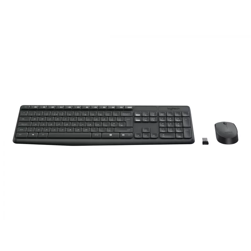 Logitech MK235 - Keyboard-and-Mouse-Set - Wireless - 2.4 GHz - Portugiesisch