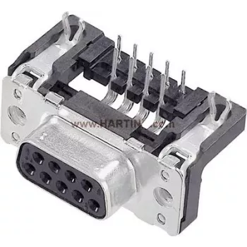 D‑SUB connector Harting 09 66 452 6613 90° 37‑pin solder type