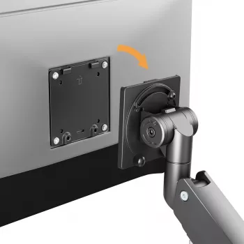 Maclean MC-968 Double Arm Monitor Mount with Gas Spring 17-57 27 kg Heavy Duty Sturdy Full Motion Holder Bracket Max VESA 200x200