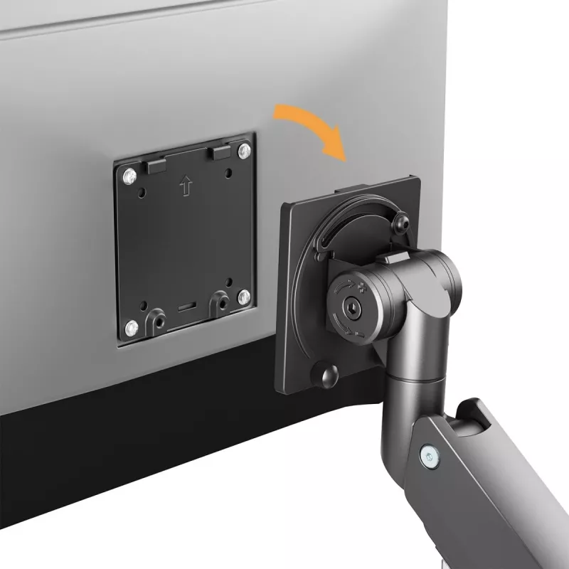Maclean MC-968 Double Arm Monitor Mount with Gas Spring 17-57 27 kg Heavy Duty Sturdy Full Motion Holder Bracket Max VESA 200x200